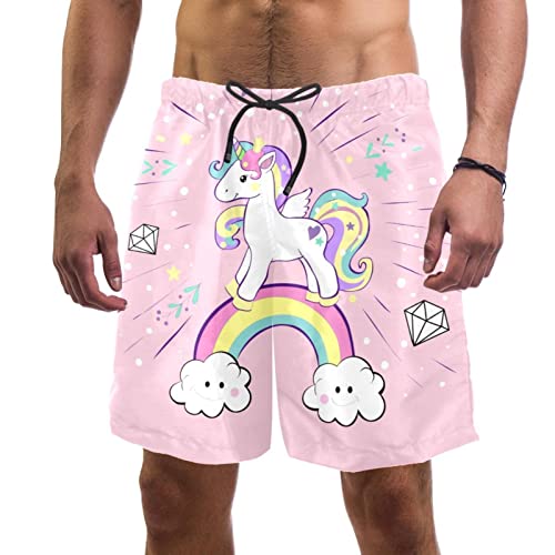 Maillots de bain hommes à séchage rapide JDEZ licorne