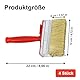 4 Stück Flächenstreicher Set, 120 x 30 mm Lasurpinsel Flachpinsel, Wandpinsel Malerpinsel Kunststoffborsten für Wand Möbel Zaun Holz Malen