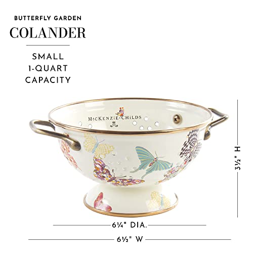 Mackenzie-Childs Butterfly Garden Enamel Colander, Kitchen Sink Strainer, Small #TOP3