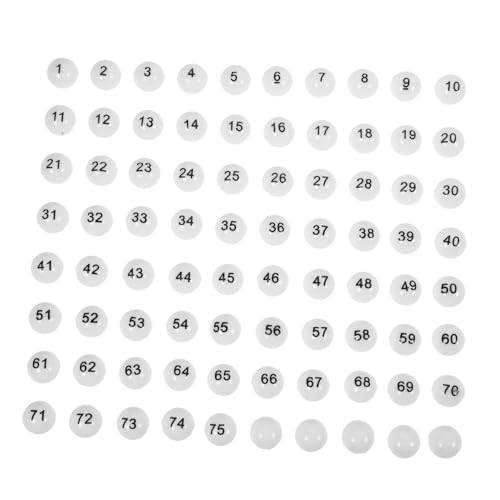 Toyvian 75pcs Lottery Balls Game Props for Raffles Drawings and Events Easy to Use Fade-Resistant Design for Celebrations and Games