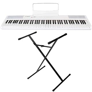 Artesia Performer Piano de bureau Blanc + support pour clavier - Les Beatles, Paul McCartney, John Lennon, RIngo Starr, George Harrison