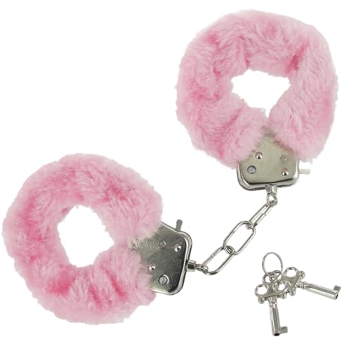 EIHI Rosa manette per coppia, Manette pelose, Manette giocattolo bambini, Manette polizia, Manette se xy, Per Cosplay di Polizia per Feste in Costume Accessori per Bambini Props Foto