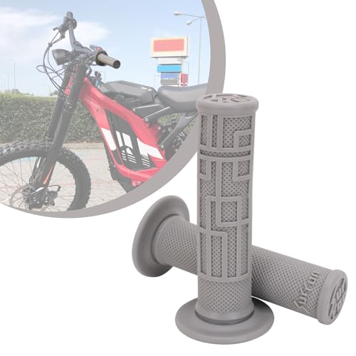 1 Pair Motorcycle Handlebar Grips,Motorcycle Handle Bar Hand Grips Non-slip for Electric Bike Sur Ron Light Bee S/X-Grey