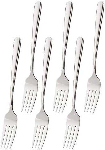 FOXAS Pack of 6 Table Forks 7.5-inch Stainless Steel Dinner Forks Only 19CM Heavy-Duty Dining Forks 304 Sturdy Cutlery Set Steak Forks 18/8, Dishwasher Safe, Bon Appétit Series