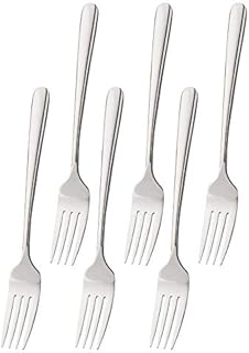 FOXAS Pack of 6 Table Forks 7.5-inch Stainless Steel Dinner Forks Only 19CM Heavy-Duty Dining Forks 304 Sturdy Cutlery Set Steak Forks 18/8, Dishwasher Safe, Bon Appétit Series