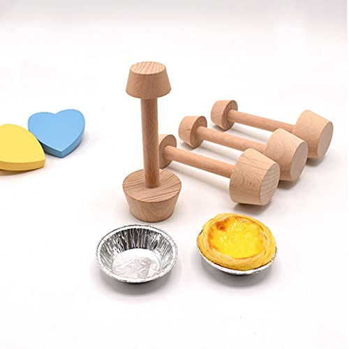 Xzjmy Wooden Tart Tamper Set, Double Sided For Mini Muffin Tins Or Tart Pans,Diy Cake Pastry Tools With Plastic Scraper And Silicone Brush For Kitchen Baking Tools #TOP5