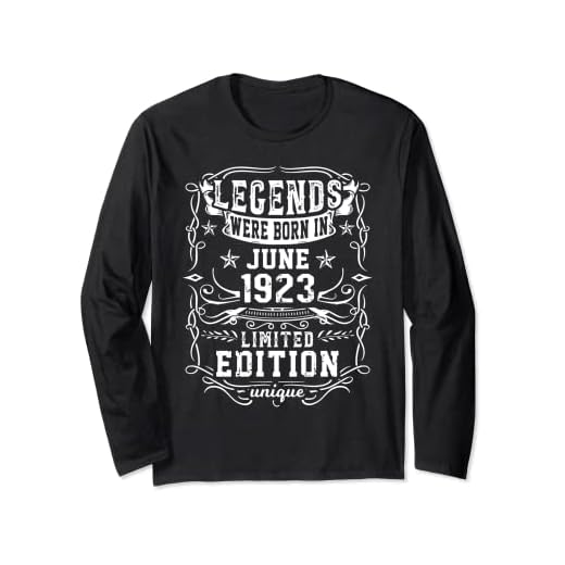 Cumpleaños Junio 1923 Edición Limitada Regalo Legend June Manga Larga