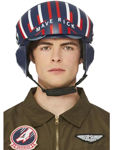 Casque Top Gun Maverick bleu marine idéal pour faire sensation à votre fête d'Halloween Smiffys