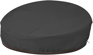 J&C Outdoor Round Daybed Cover 90inch Waterproof UV Resistant Black