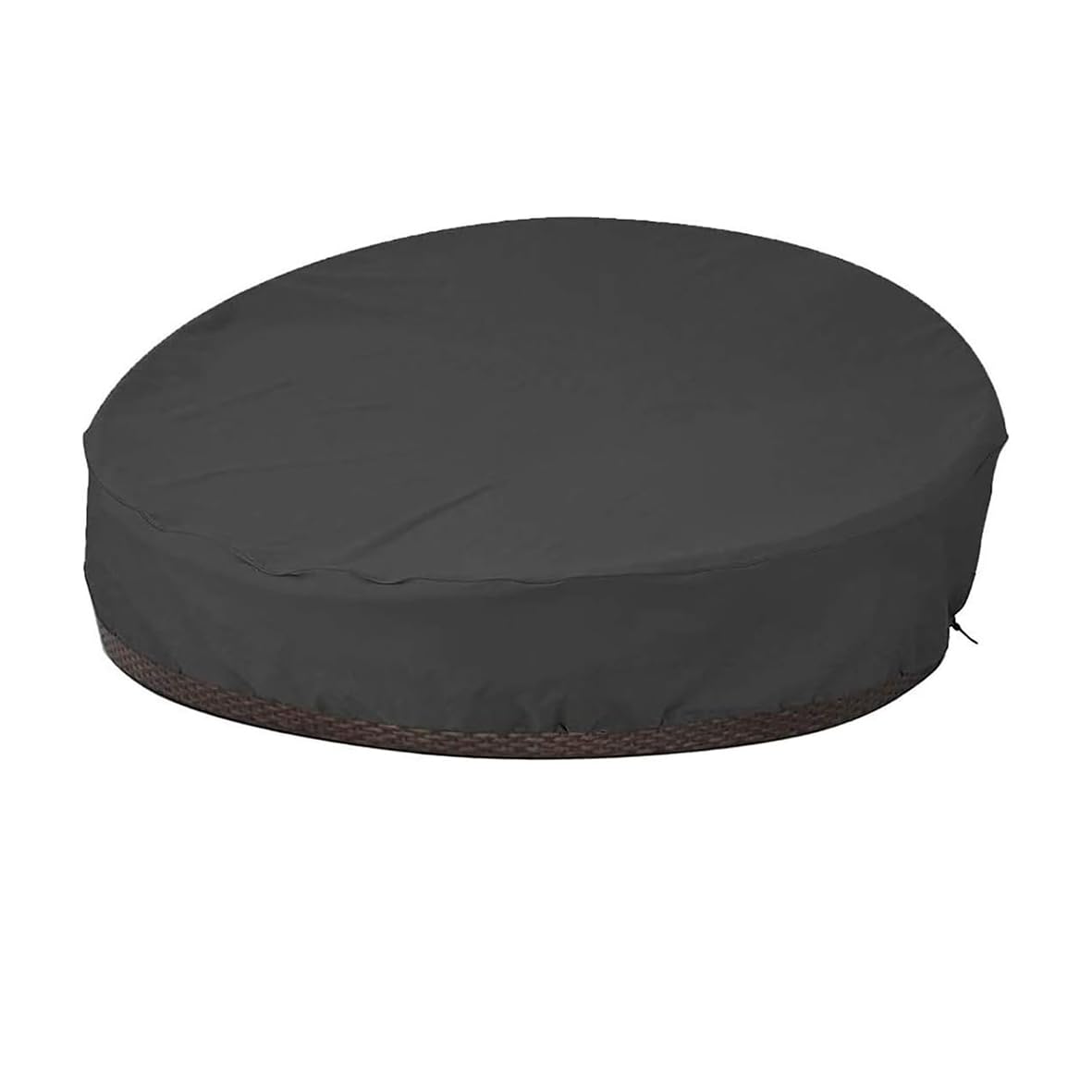 J&C Outdoor Daybed Cover Round Daybed Cover 90inch Water Resistant Garden Furniture Set Cover Full Protection for Outside Patio Furniture Cover (black)