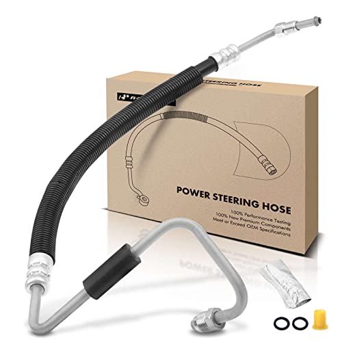 A-Premium Power Steering Pressure Hose Line Assembly Compatible with Chevrolet Silverado 2500 HD 3500 HD, 2011-2018 & GMC Sierra 2500 HD 3500 HD, 6.6L, with O-ring, Pump To Hydroboost
