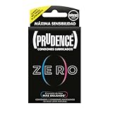 Prudence Zero, Condones Lubricados Ultra Sensitivos, Máxima Sensibilidad de Látex Natural, 3 Piezas