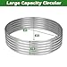OUSHENG 4x4x1ft Round Galvanized Raised Garden Beds Outdoor, Steel Fire Pit Ring Flower Planter Large Metal Above Ground Boxes Kit for Gardening Vegetables Outside