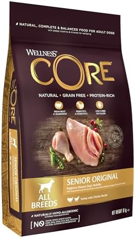 Wellness CORE Senior 10 kg, Chicken & Turkey – Dry Dog Food for M...