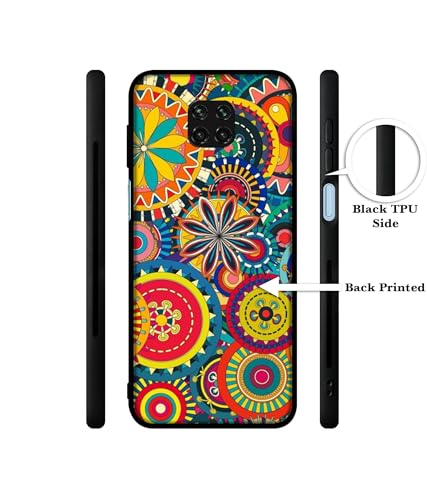 Image of Ring Pattern Print Design Premium 2D Printed Metal Back Case Cover for Mi Redmi Note 9 Pro /Note 9 Pro Max /Poco M2 Pro