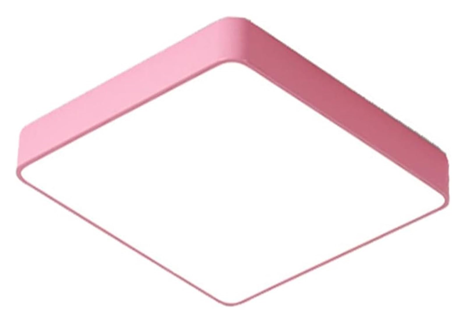 KXEcoLife Ceiling Lamp 3 Dimmable Square Lights Three-Tone Light Panel Flat Recessed Installation Flush for Hallway Laundry Stairwell Basement Closet(Pink,11.8in)