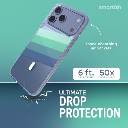 Image of Smartish iPhone 17 Pro Max MagSafe Clear Case - Gripmunk Magnetic Slim Case [Lightweight + Protective] Anti-Yellowing Thin Grip Clear Cover for Apple iPhone 17 Pro Max - Deep End