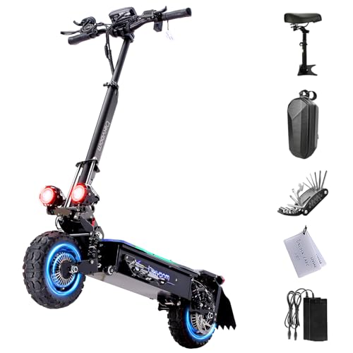 Electric Scooter for Adults Up to 45±5MPH,60V27AH Lithium Battery Foldable Kick Scooter Up to 52 Miles Travel Range,5600W 11