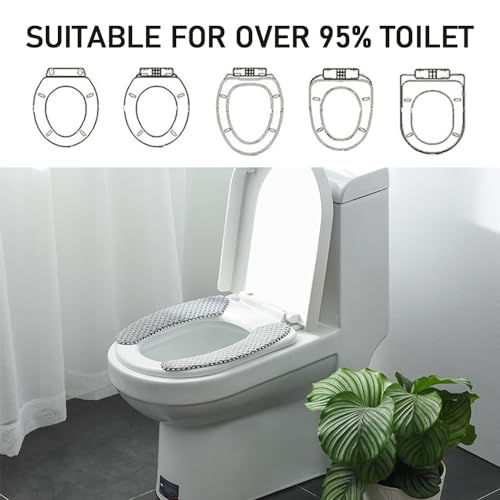 Waschbare Toilet Seat Cover, WC Sitzbezüge Toilettensitzabdeckung, Elektrostatische Absorption Warmes Plüsch WC Sitzkissen