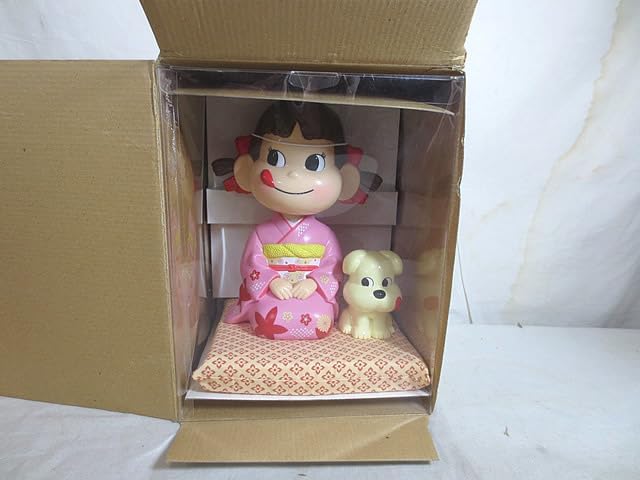 内未開封 不二家 晴れ着 首振り ペコちゃん人形 ピンク/F