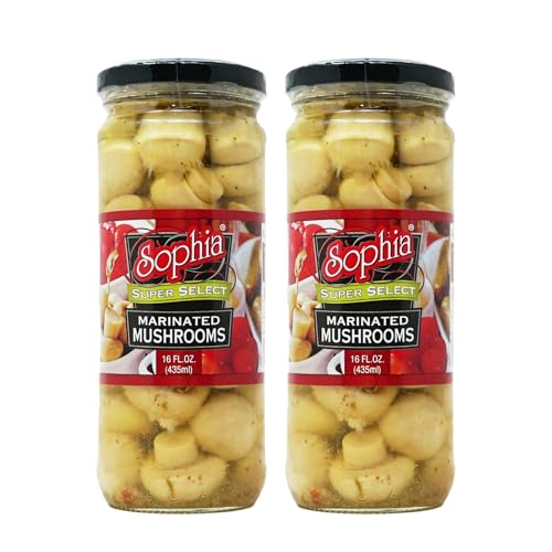 Sophia Mushrooms - Marinated 16oz (2-pack) | Whole Marinated Mushrooms