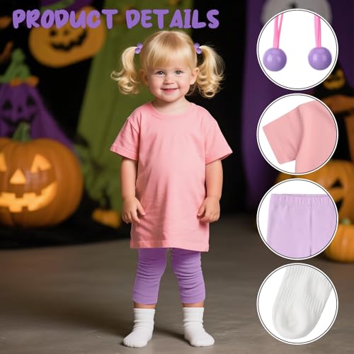 Disfraz Infantil Halloween 4 Piezas Rosa y Morado miniatura 3