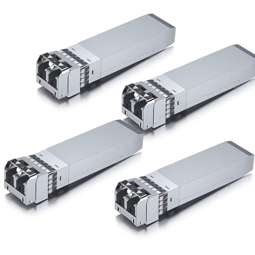 Image of 10Gtek 25G SFP28 SFP+ SR Transceiver, 25GBase-SR Duplex LC MMF Optical Module for Cisco SFP-25G-SR-S, 850nm, DDM, up to 100m, Pack of 4
