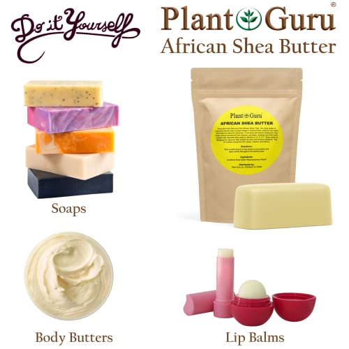 Raw African Shea Butter 8 Oz. Bar 100% Pure Natural Unrefined Ivory - Imported From Ghana - Ideal Moisturizer For Dry Skin, Body, Face And Hair Growth. Great For Diy Soap And Lip Balm Making. #TOP6