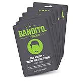 masque BAR Bandito Men Facial Sheet Mask (6 Pack) —Korean Skin Care Pore Treatment — Mosturizes & Br