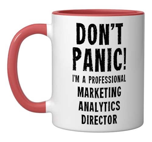 Marketing Analytics Director Ceramic Mug, Red/White