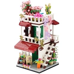 Flowers City Architecture Mini Building Block Set, Blooming Shop Hose Building Kit for Adults & Teens 14+, Creative Desktop Display, Perfect for Birthday (953PCS)