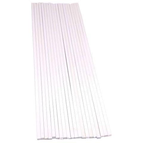 CGjiogujio 20pcs 2mm x 9.84" ABS Styrene Plastic Square Bar Rods Cover