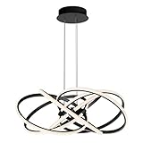 artika Maelstrom 25W LED Modern Pendant Light Fixture, Matte Black Finish Ideal for Dining Room, Kitchen Island Light - 1700 Lumens 3500 Kelvin No Bulb Required