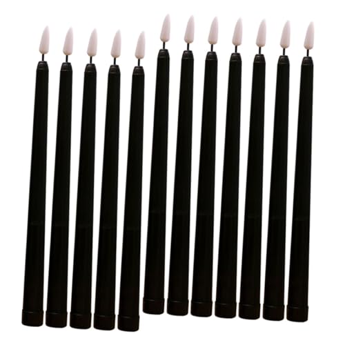 Bougies LED coniques sans flamme jojofuny lot de 12 chandelles à piles pour Noël