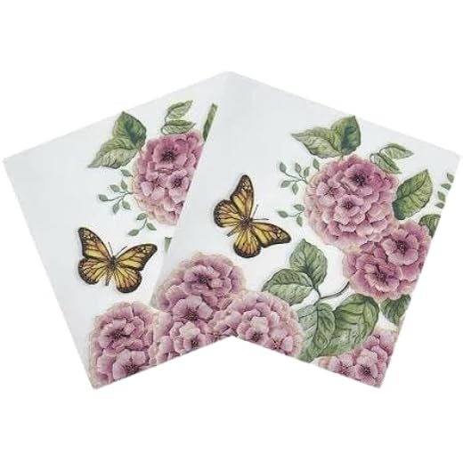 Spring Garden Butterfly Napkins 40 Count
