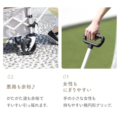 クイックキャンプ ケース付き アウトドアワゴン QC-CW80 の商品画像 9