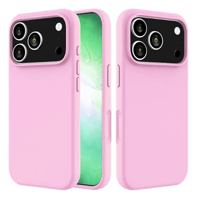 Coque iPhone 17 silicone souple rose clair anti-choc et coque arrière