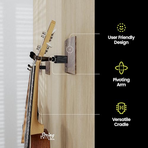 image for String Swing Ukulele Wall Mount Stand for Mandolin Uke Concert Pineapp