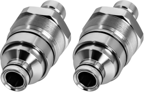 Image of 7246799 AT406474 Hydraulic Male Flat Face Quick Coupler Compatible with Bobcat 753 763 773 863 864 883 A770 Johnn Deeree 318E 319E 320E, 47396760 373-6967 V1311-77140 (Pack of 2)
