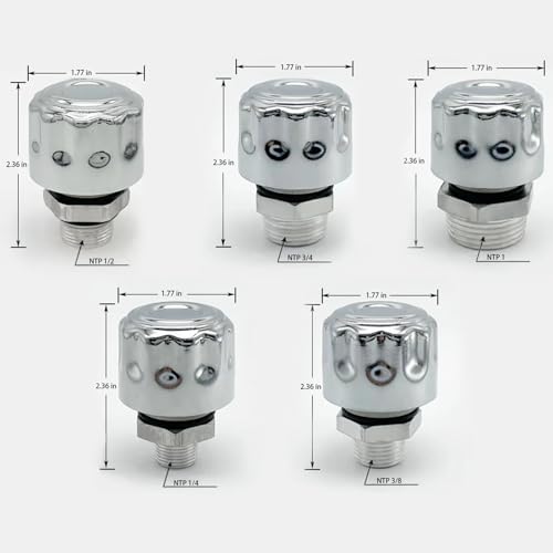 Image of 2-Pack 1 /2 inch NPT Breather Caps with 40 Micron Filtration | Heavy-Duty Carbon Steel & Aluminum Alloy Hydraulic Vent Caps | For Gearboxes, Coolant Tanks, Excavators, Trucks