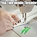 10 Pcs Fish Mouth Sewing Machine Needle Threader,2024 New Upgraded Automatic Sewing Needle Threader,Simple Needle Threader Tool,Quick Sewing Machine Cycle Simple Needle Threader Tool (Green)