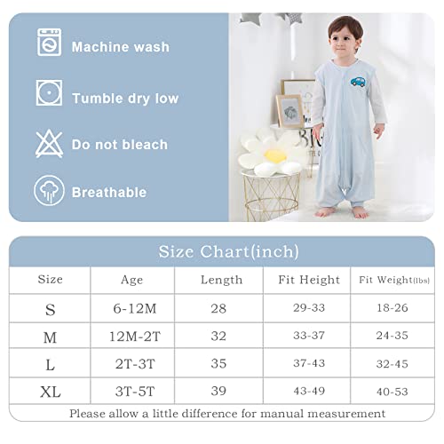 Homeal Baby Sleep Sack,Toddler Sleeping Sack With Feet, Blue Wearable Blanket Baby 6M-5T,Sleeveless Sleep Sack 12-18 Months,18-24 Months,Medium #TOP2