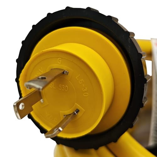 image for Parkworld 691975 RV Pigtail Shore Power 30A Male L5-30P to 5-15R Femal