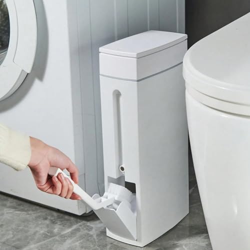 Déchets étroits pour la cuisine poubelle blanche géométrique
