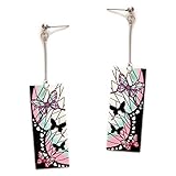 Demon Slayer : Kimetsu no Yaiba Fashion Novelty Dangle Earrings Anime Manga Series Kochou Shinobu Earrings
