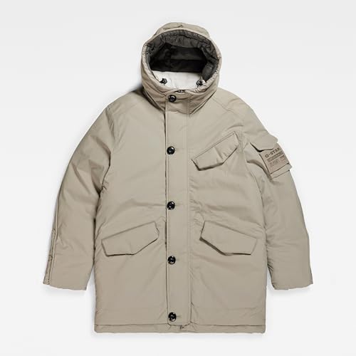 Miniatura 4 de G-Star Raw Parka Vodan Padded Hooded Para Hombre, Gris Elephant Skin D22713-D419-G106 , M