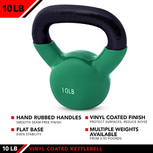 JFIT Kettlebell Weights Vinyl Coated Iron, 10 LB - Image 4