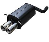 w203 sportauspuff Abmessung der Endrohre: 2x90mm rund gebördelt gerade