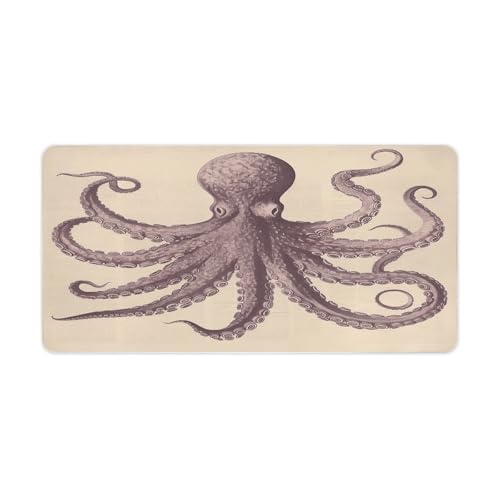 Vintage Octopus Mouse Pad Grande Antideslizante Caucho miniatura 1