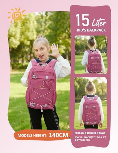 Mountaintop Plecak dziecięcy 15 l z pasem piersiowym – lekki plecak szkolny dla chłopców i dziewczynek, idealny do szkoły i wędrówek (25 x 14 x 41 cm) – ergonomiczny i oddychający, 15L, Basic